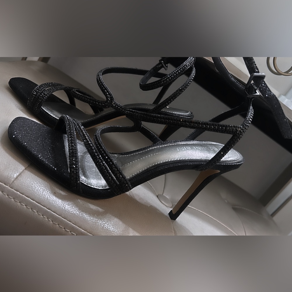 Gianni Bini Strappy Rhinestone Heels - Picture 4 of 6